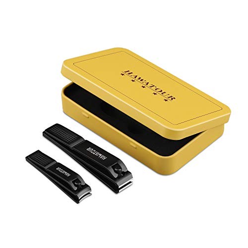 Nail Clippers Set, Ultra Sharp Sturdy Fingernail and Toenail Clipper Black