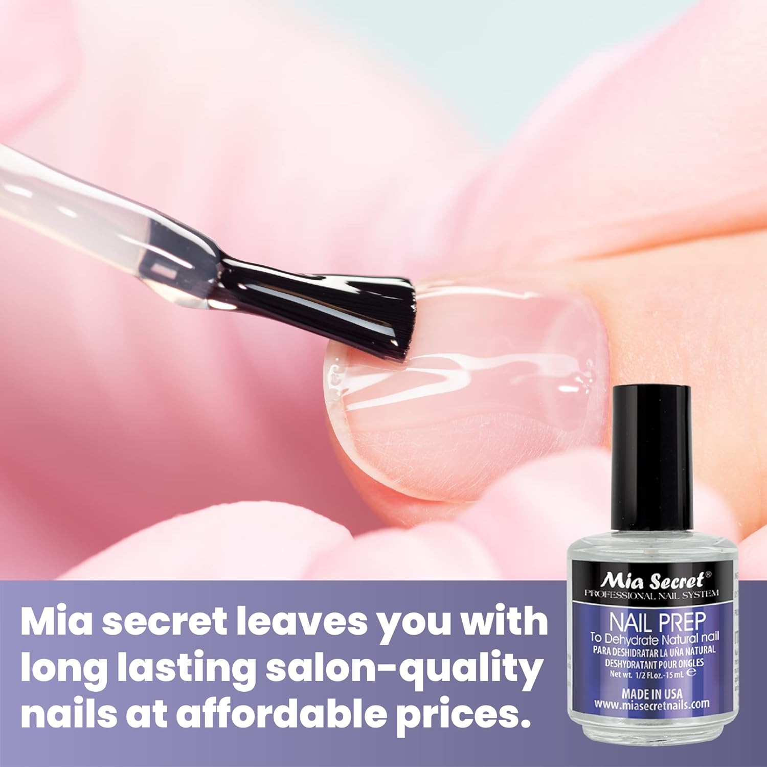 Mia Secret Professional Acid Free Natural Nail Prep Dehydrator, 15ml -…