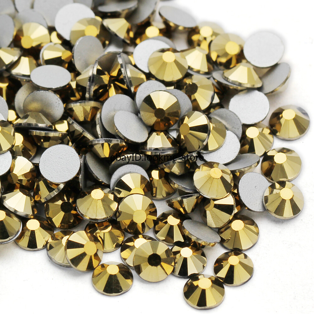 Metal Style Nail Art Rhinestones Flatback Crystal Gems Craft Decor Glass Beads