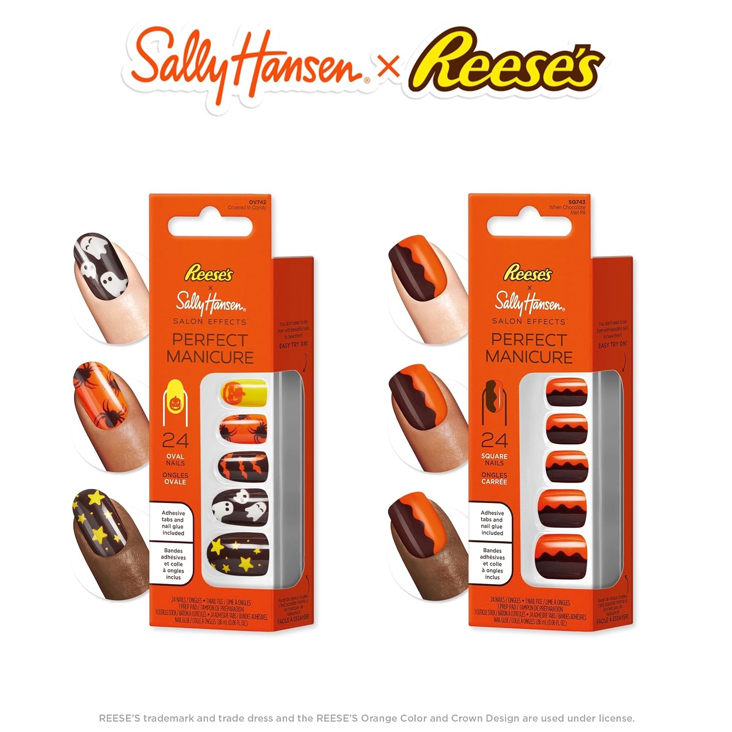 Sally Hansen Salon Effects Perfect Manicure Press-On Nails, When Chocolate Met P