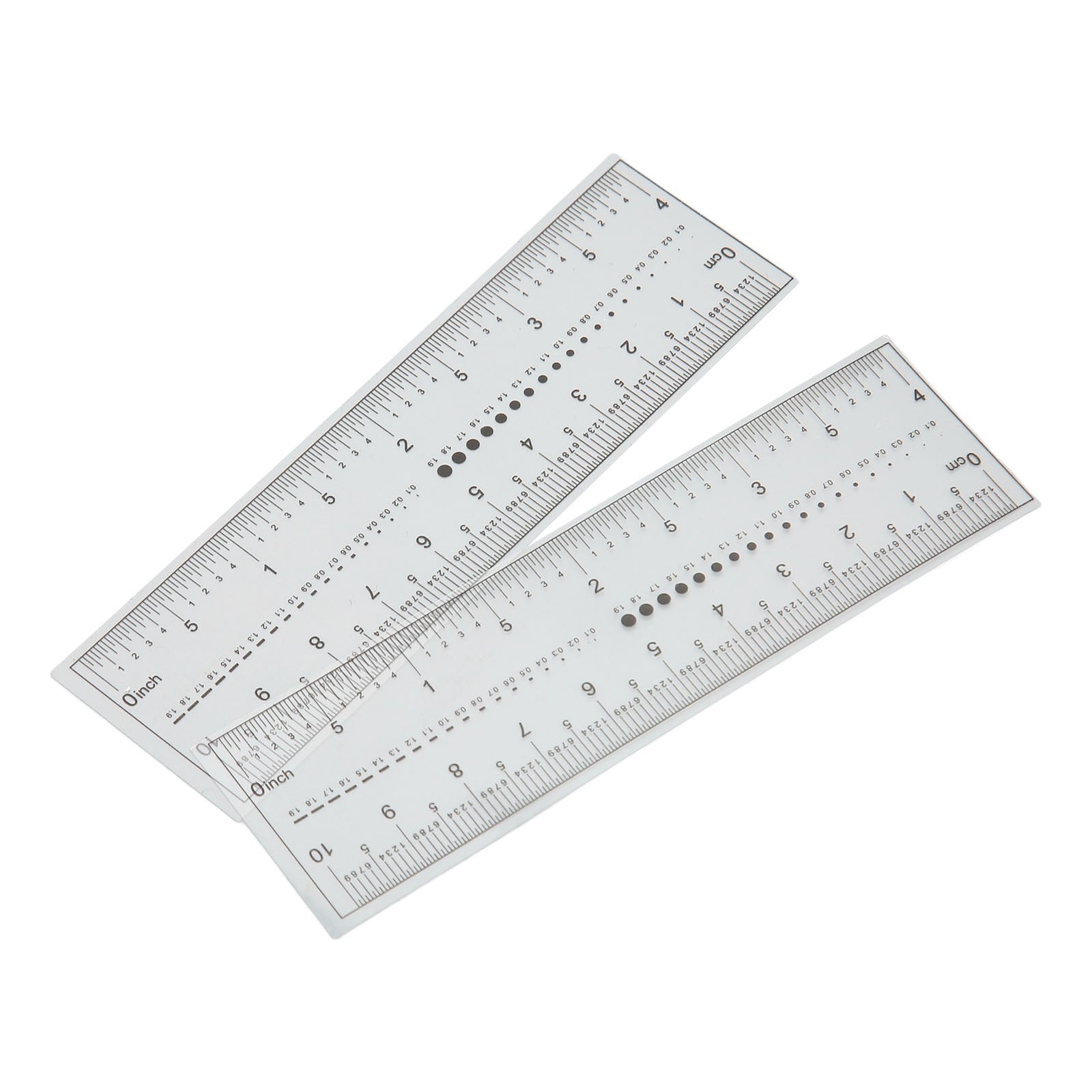 PVC 10PCS Fake Nails Measuring Ruler Transparent Art