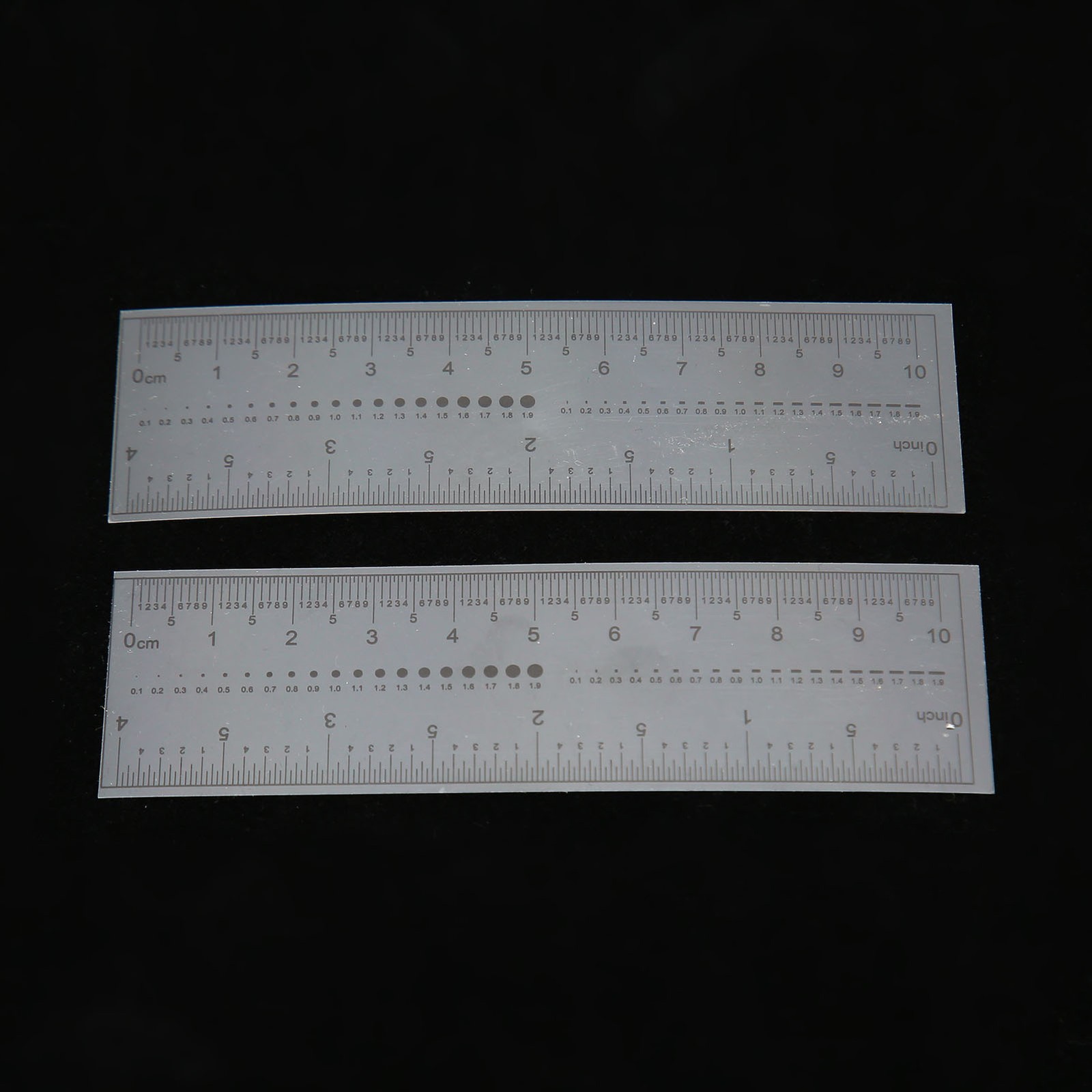 PVC 10PCS Fake Nails Measuring Ruler Transparent Art