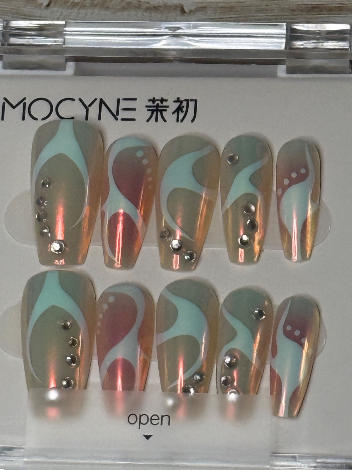 Mocyne Rhinestone Press On Nails 3D Design Choose Style Brand New