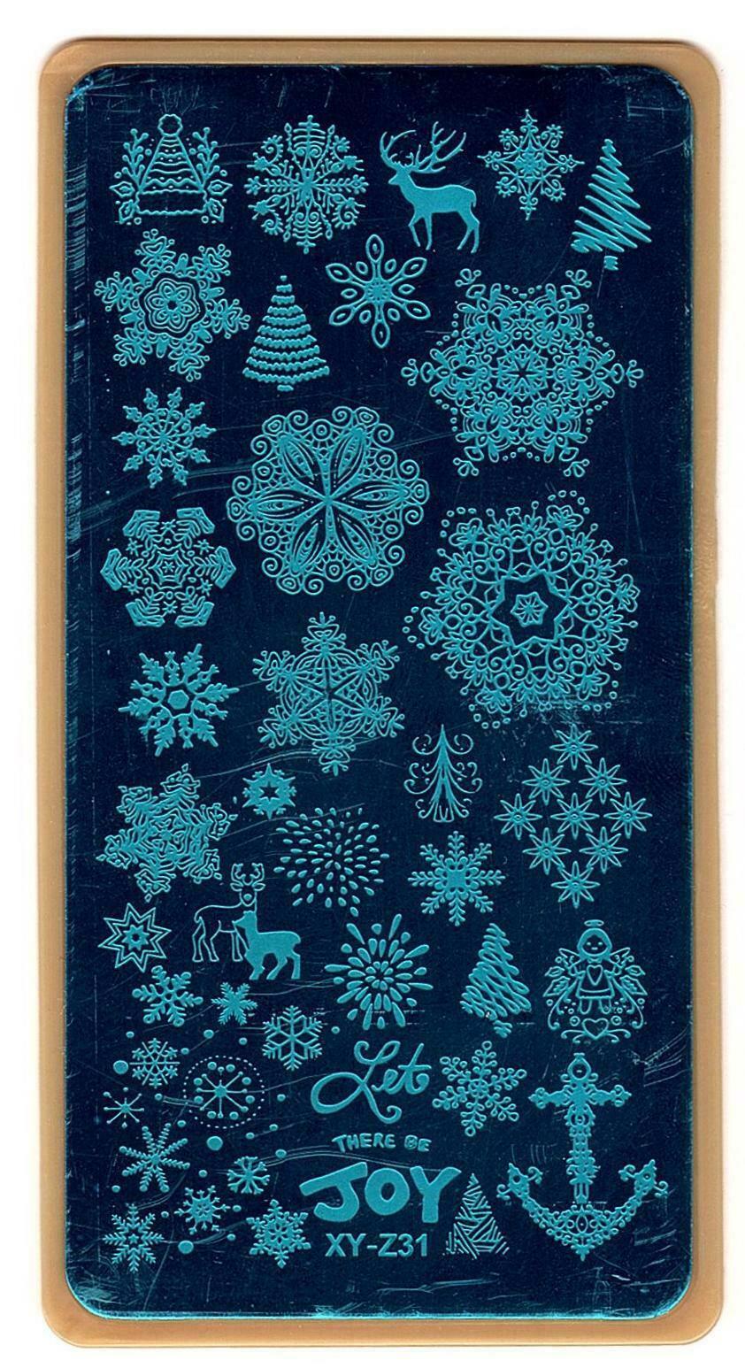 Nail Art Stamping Christmas Theme Stencil Manicure Template Image Plate XY
