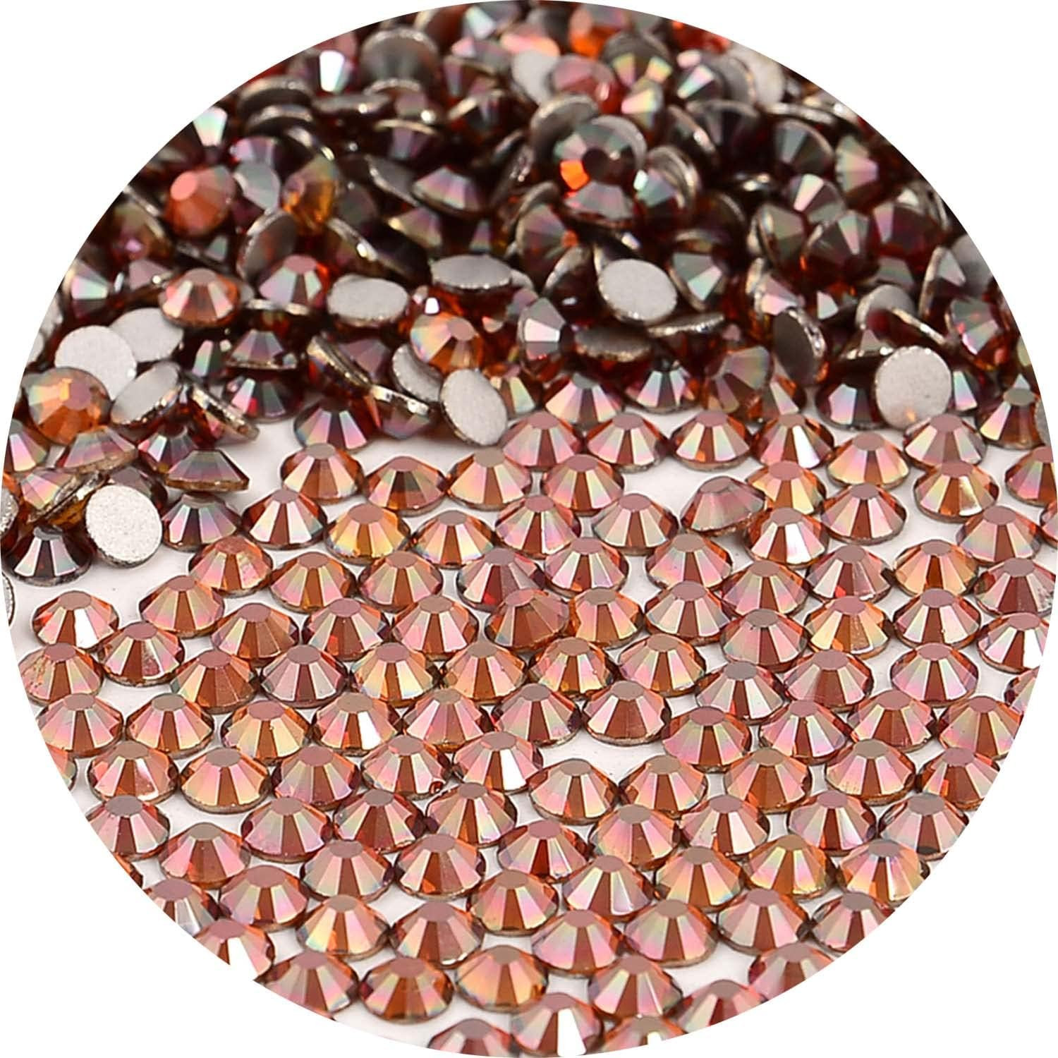 Nancybeads 3000Pcs Flatback round Glass Nail Art Rhinestones Crystal for DIY Mak