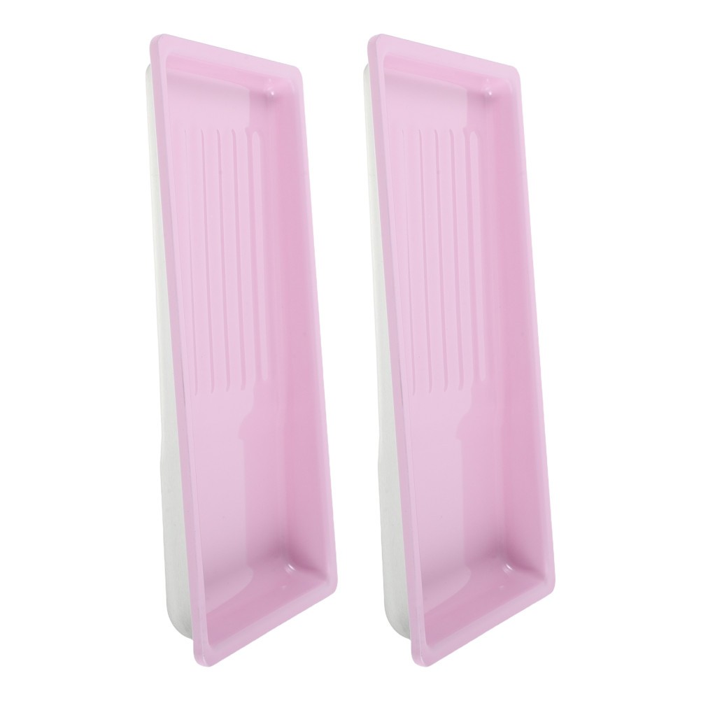 2 Pcs Nail Manicure Tray Jewellery Plate Display for Trinkets