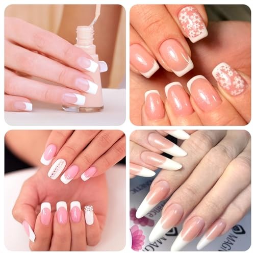 64 Sheets French Tip Nail Guides French Tip Nail Art Stickers Wave Lines Self