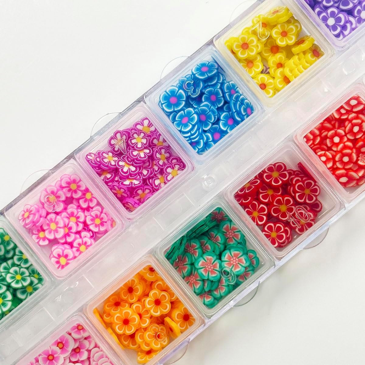 3 Boxes Flower Butterfly Nail Art Slices, 3D Polymer Clay Mini Slices Resin M…