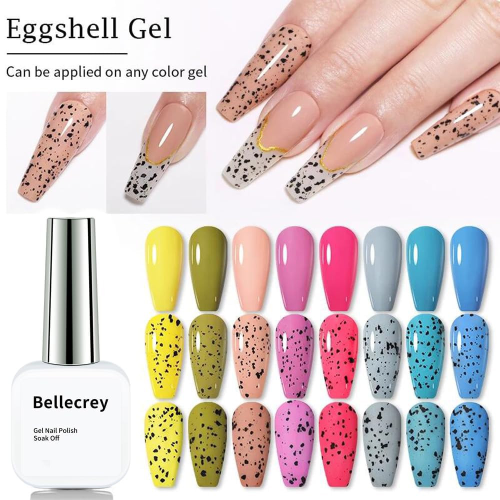 1Pc Eggshell Nail Polish Quail Egg Irregular Laser Flakes Sequins Color Powder N