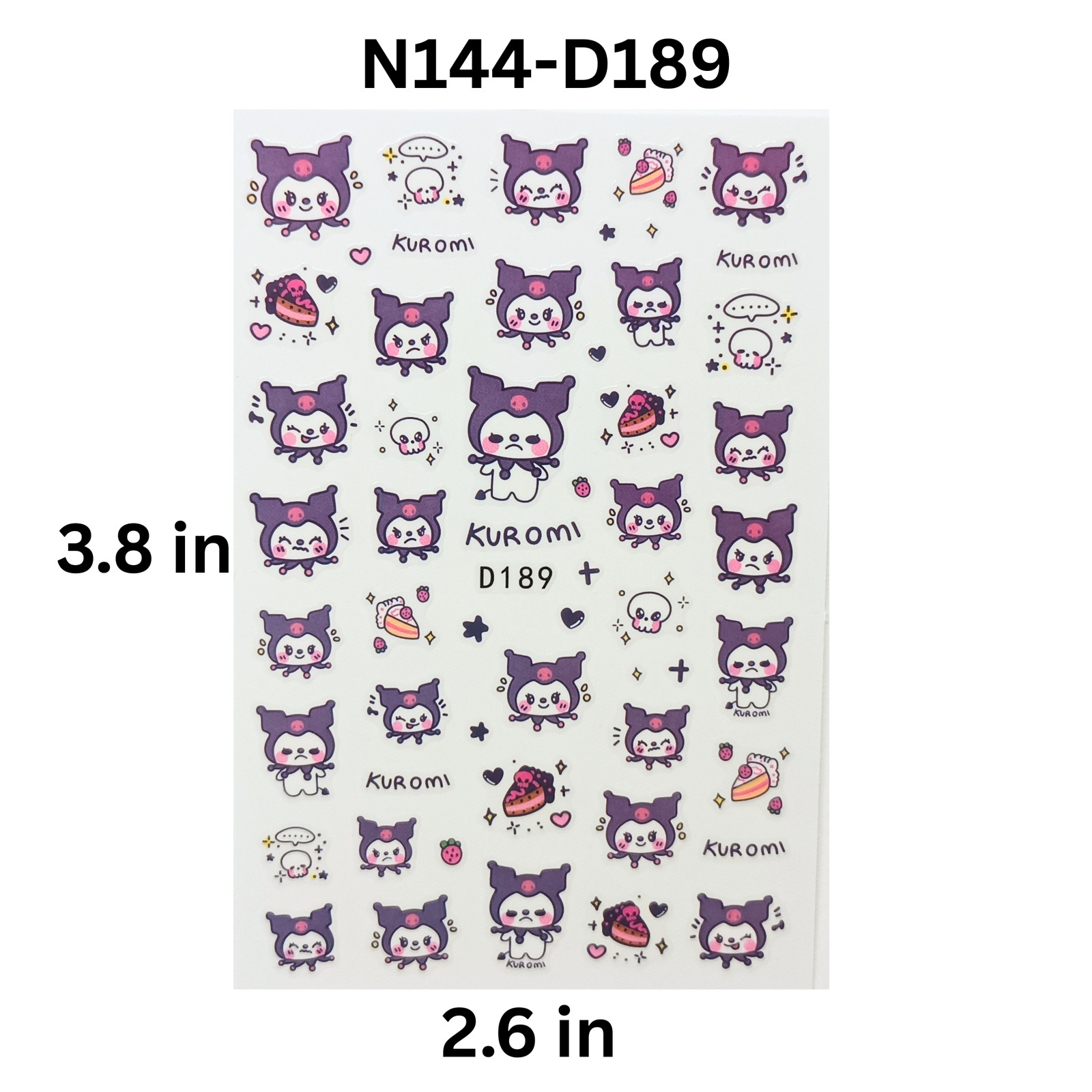 Kawaii Kuromi Nail Stickers – Easy DIY Nail Art for Nails