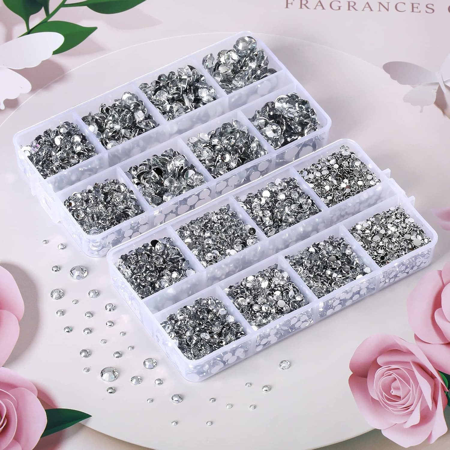 10400 PCS White Rhinestones, Jelly Resin Crystals for Nails & Crafts with 15 Cm