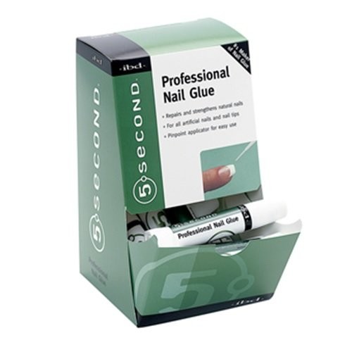 Ibd 5 Second Professional Nail Glue, 0.07 oz (Pack of 10) Pack 10, clear