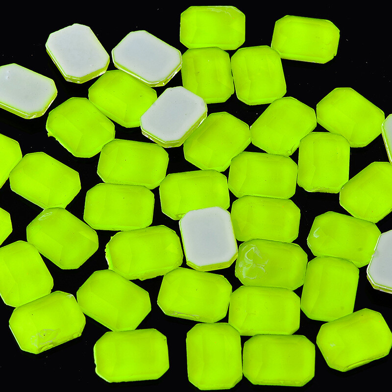 20pcs 6x8mm Nail Art Shaped Rectangular Flat Bottom Glass Rhinestone