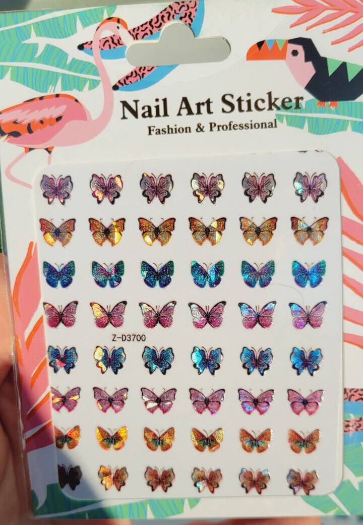 3D Butterfly Nail Stickers Art DIY Designs Decor Waterproof Decal Manicure US