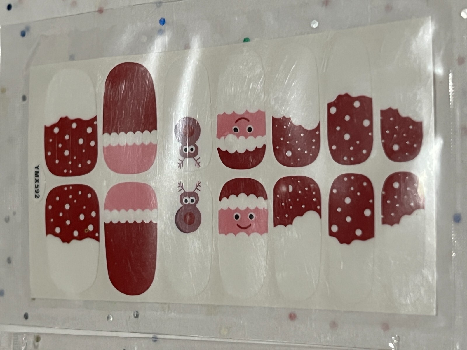 2 SETS – Unbranded Nail Wraps Stickers Mani-pedicure Self Stick – Santa, Winter