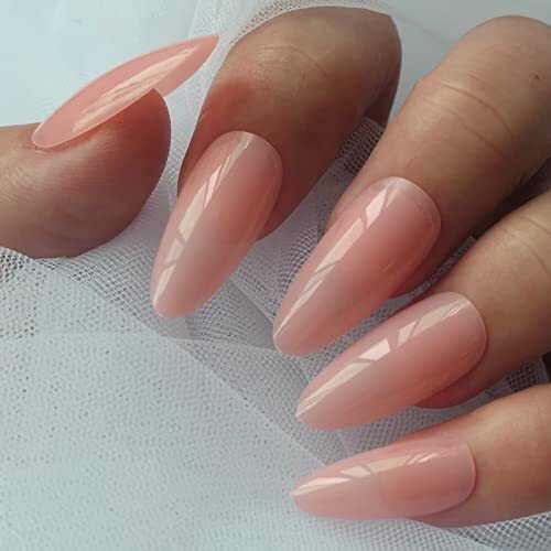 576pc Medium Press on Nails Almond Fake Nails Full N–Medium Almond Presson