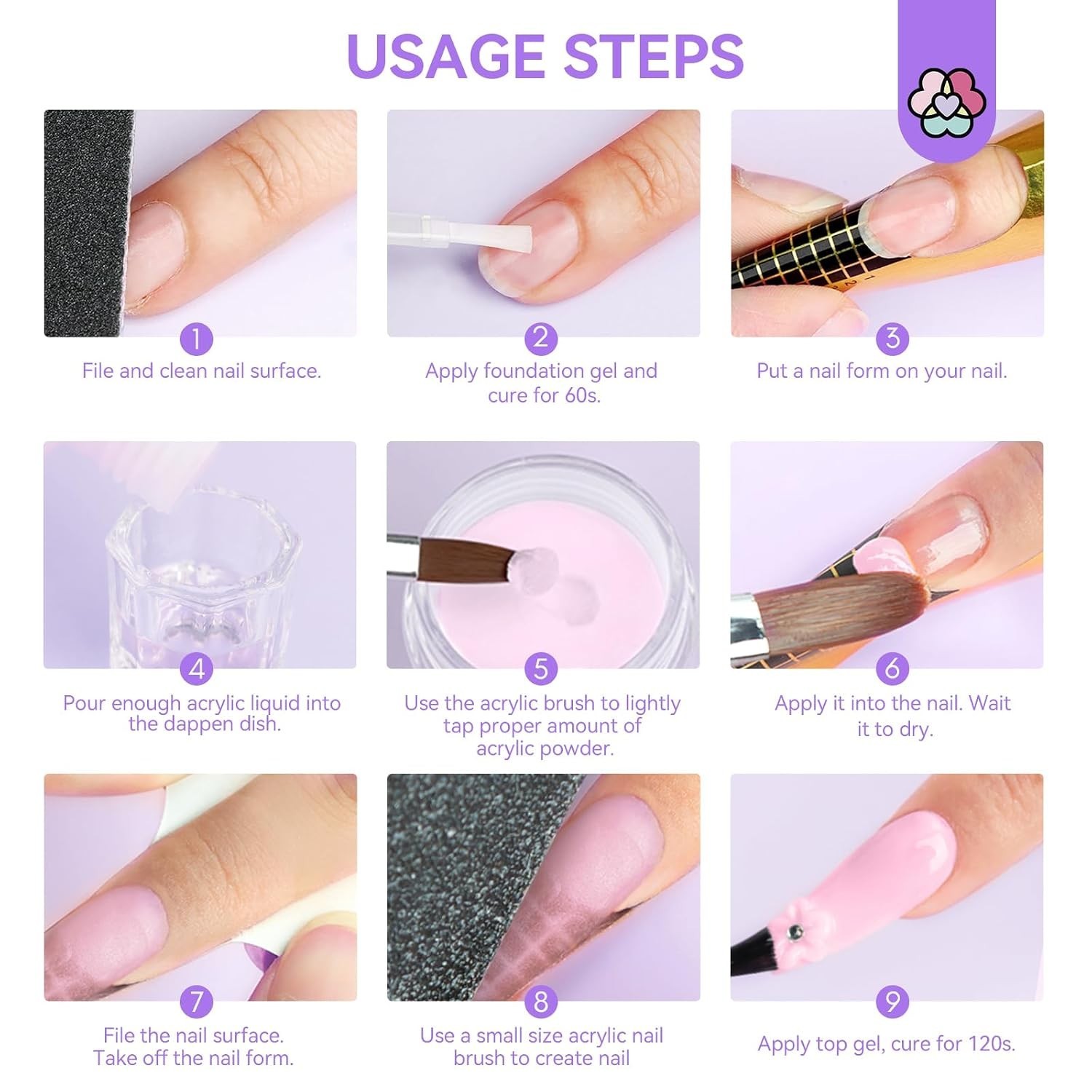 Complete Acrylic Nail Kit for Beginners: Clear, Nudes & Pink Powder Essentials