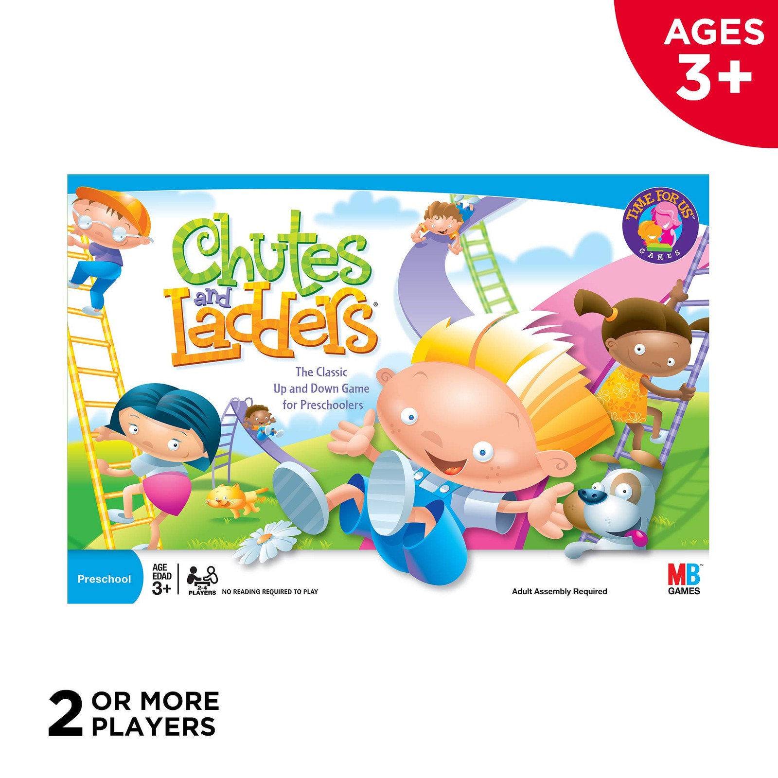 Hasbro Gaming Chutes and Ladders Board Game, 1.46 x 15.75 x 10.51, Multicolor