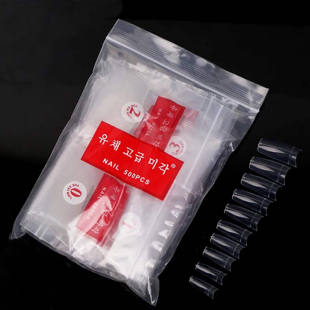 *500 x French Nail Tips C Curve French False Nail Tips half Nail Art Acrylic Tip
