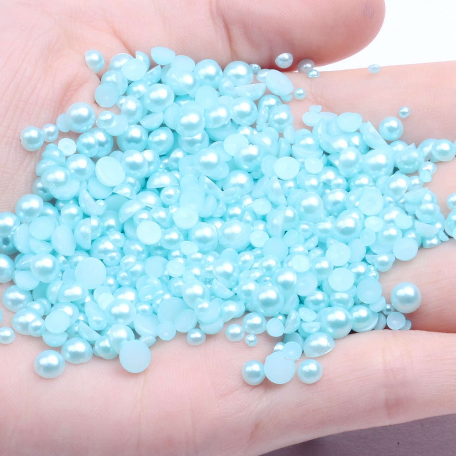 10,000 pcs Acrylic Tiny Half Pearl Flatback Round Bead 1.5mm Nail Art Tips