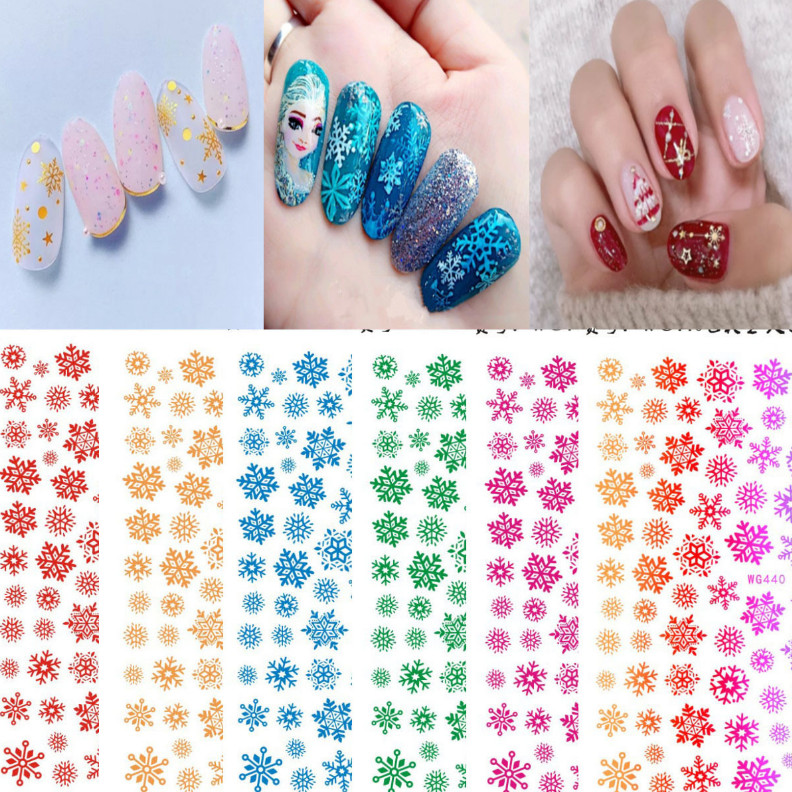 5D Embossed Snowflake Nail Sticker Self-Adhesive DIY Manicure Art Decals ns20