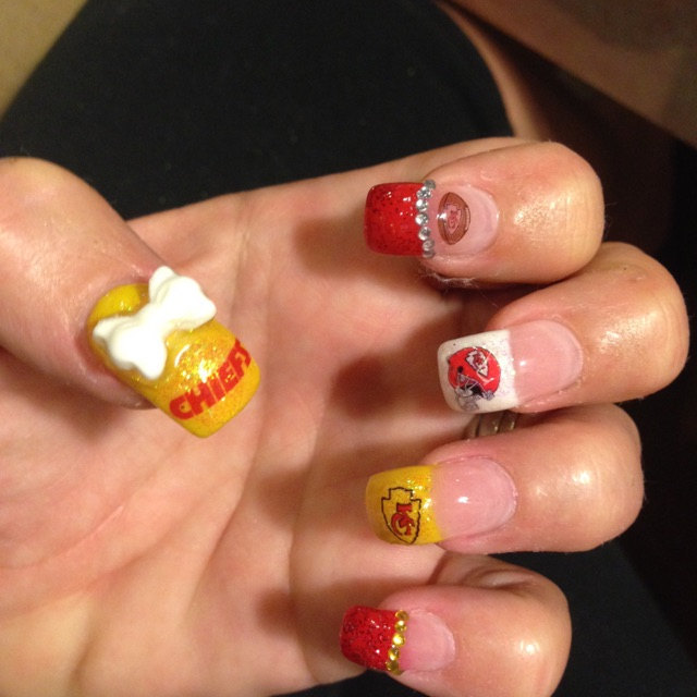 Kansas City Chiefs Nail Art Stickers Transfers Decals Set of 53 – A1320