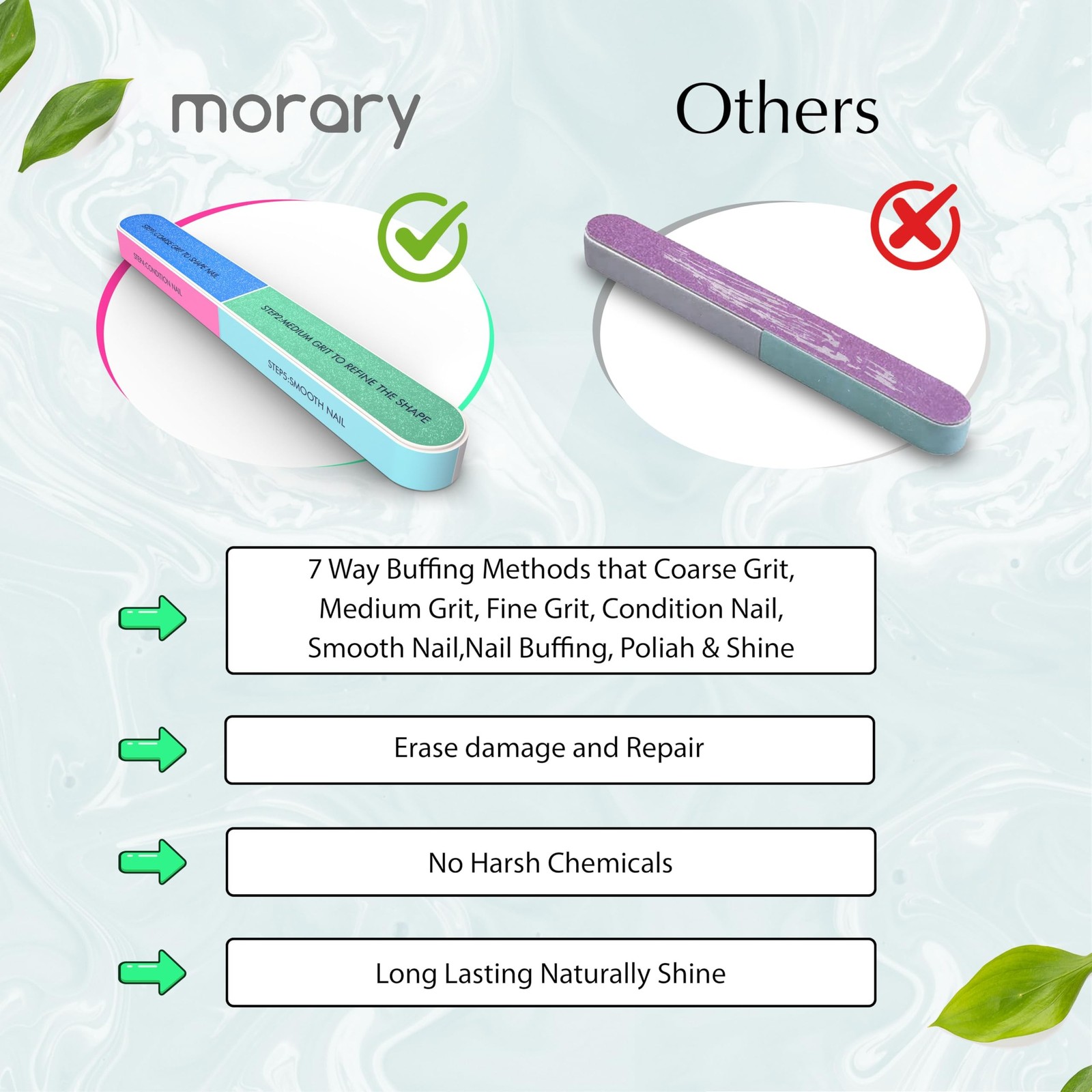 7 Way Nail Buffer Block for Natural Nails Shine Smoother Upgraded Buffing Blo…