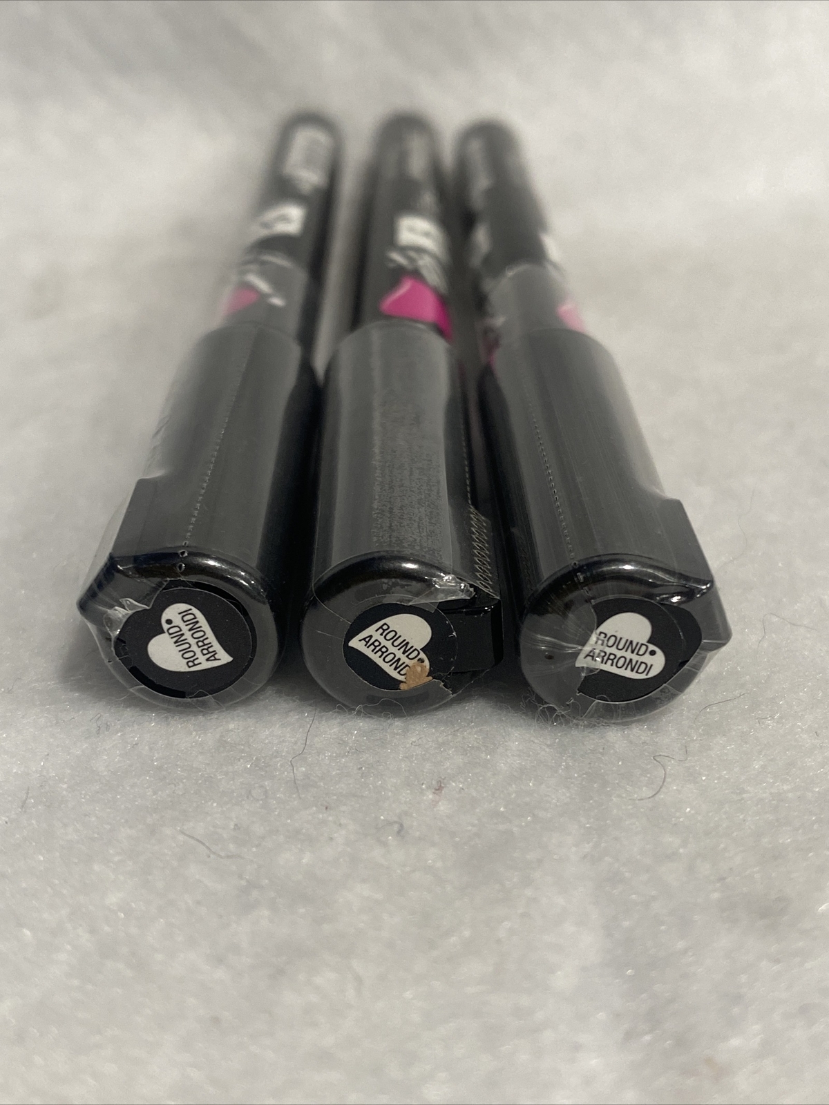 Lot Of 3 Sally Hansen I Heart Nail Art Stylo Pen Round #470 Black – Noir