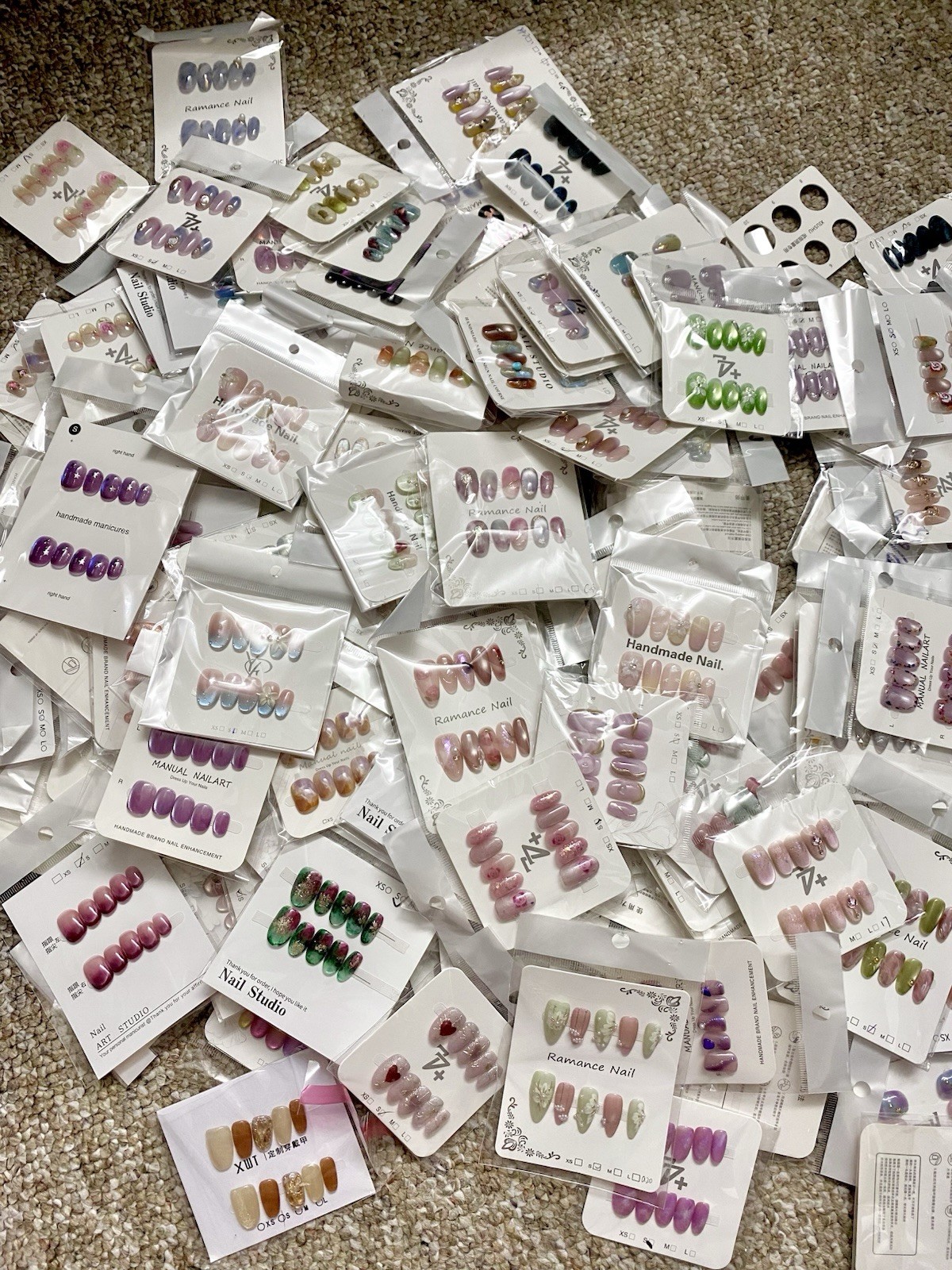 30 Pairs MYSTERY LOT Handmade Press On Gel Nails Premium Reusable Nails Size S