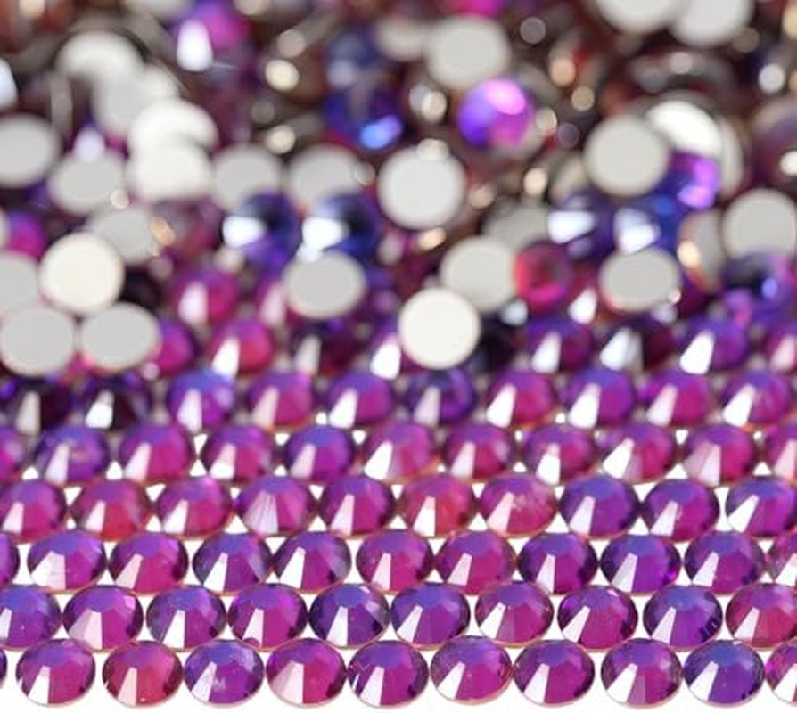 Flatback Glass Crystal Rhinestones Rounds Gems for Bedazzling Nails Art Crafts D