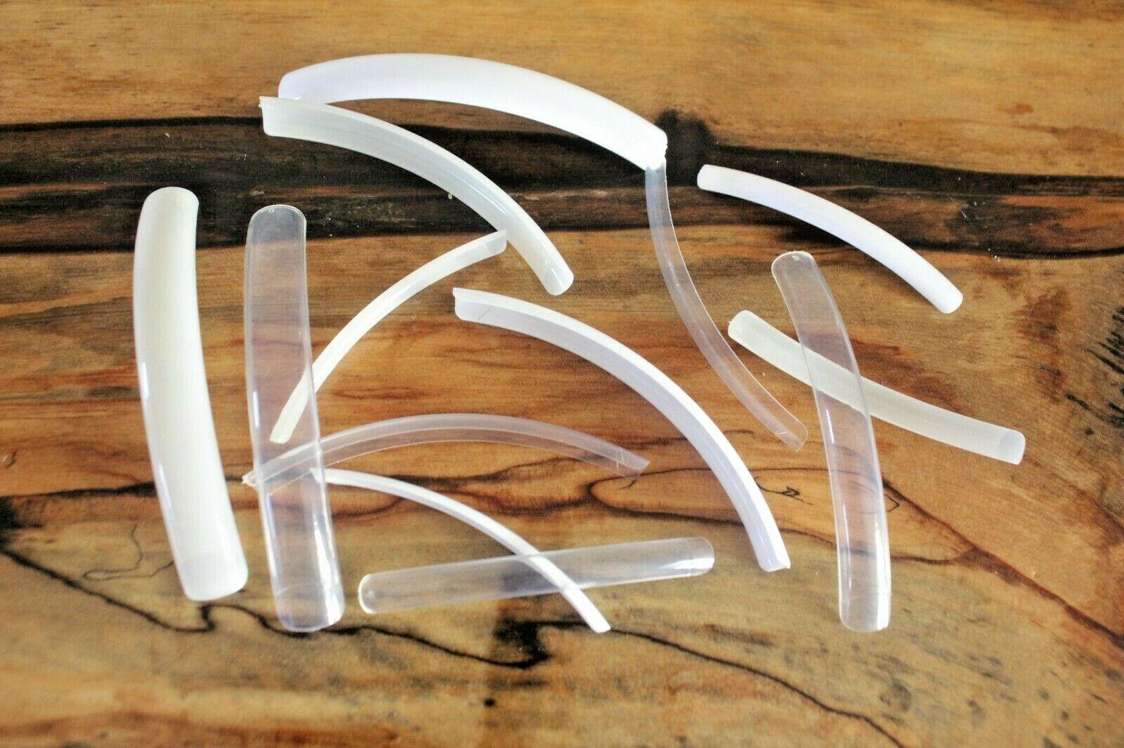 20 100 Extra Long Square Shape End Curved Vamp False Nails Tips Fake Acrylic XXL