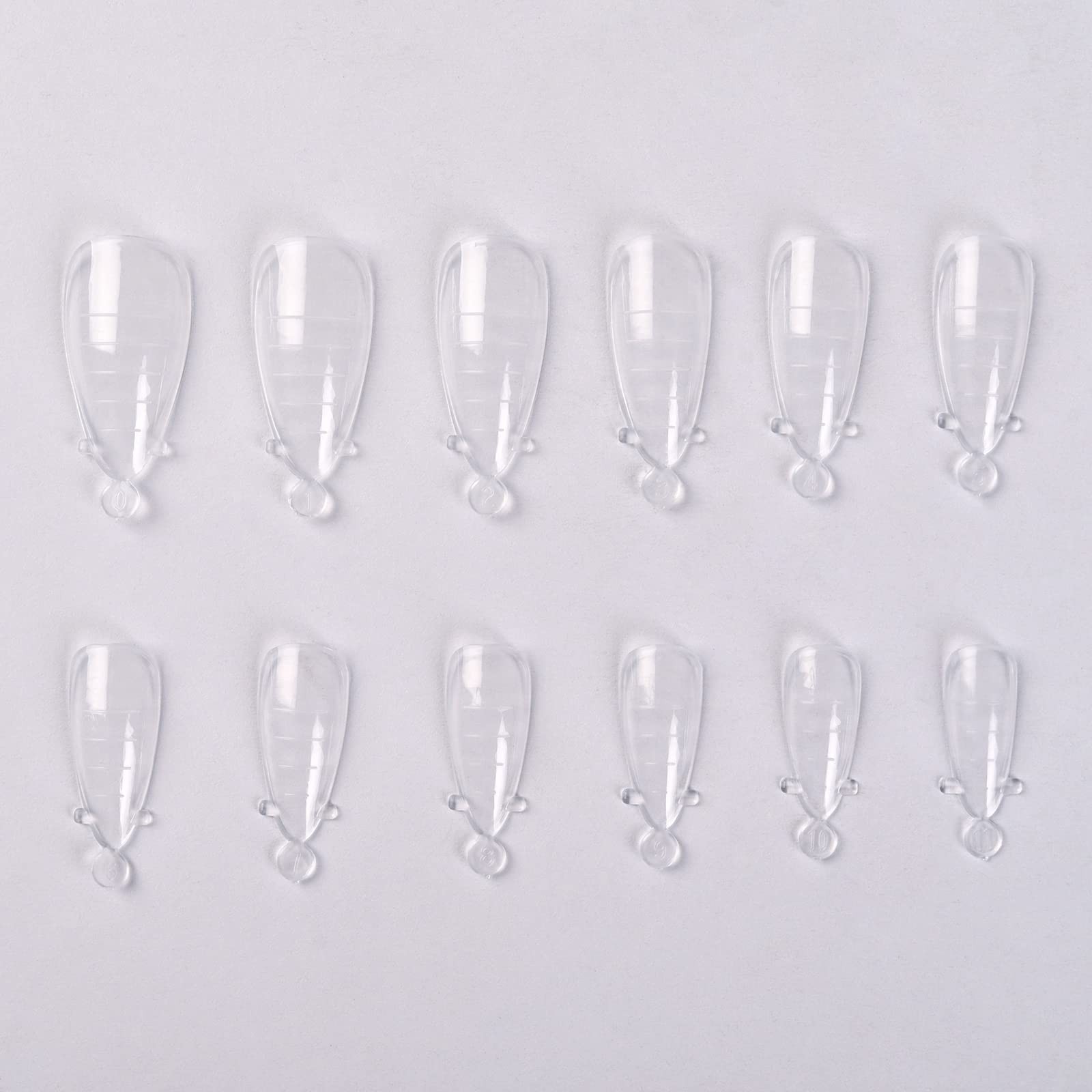120 Pcs Clear Full Cover Dual Nail System Form UV Gel Acrylic Nail Art Mold