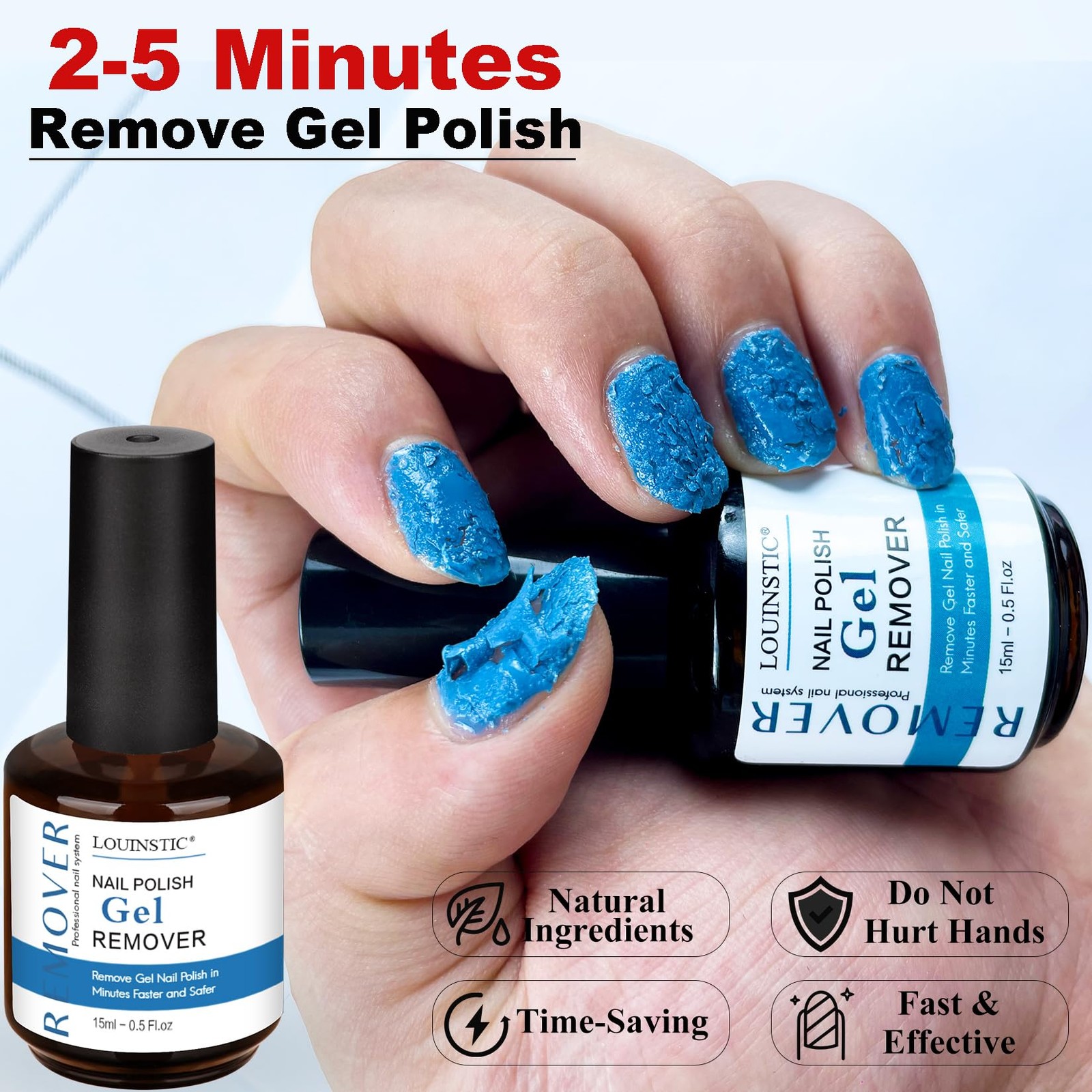 Gel Nail Polish 0.5 Fl Oz (Pack of 1), 1pc Remover & Manicure Tools X4