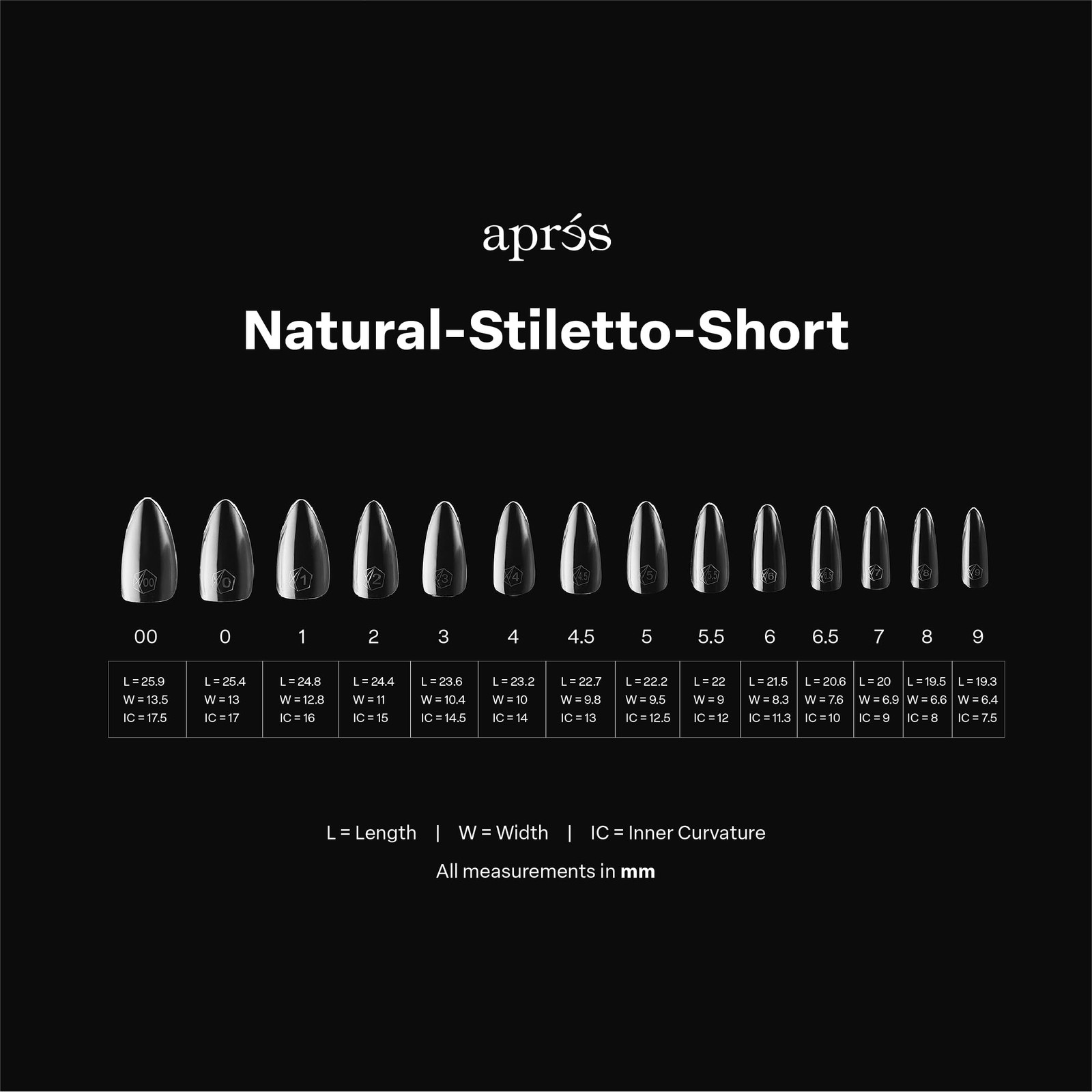 Apres Gel-X® Stiletto Box of Nail Tips | 280 Gel-X Tips, Soft Tips, 14 Sizes …