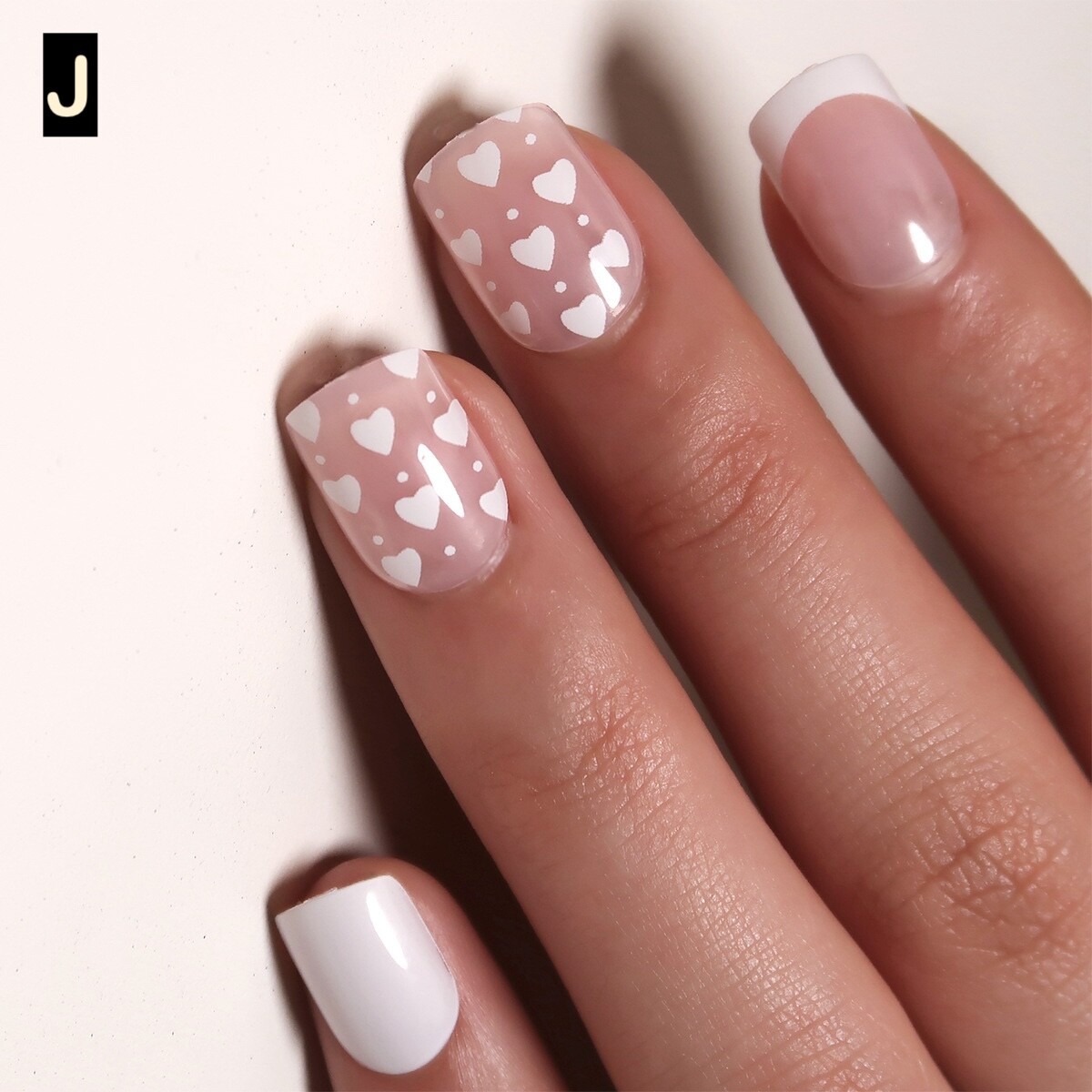 12 Boxes Flower Star French Tip Long/Mid/Short Square Press On Nails (Wholesale)