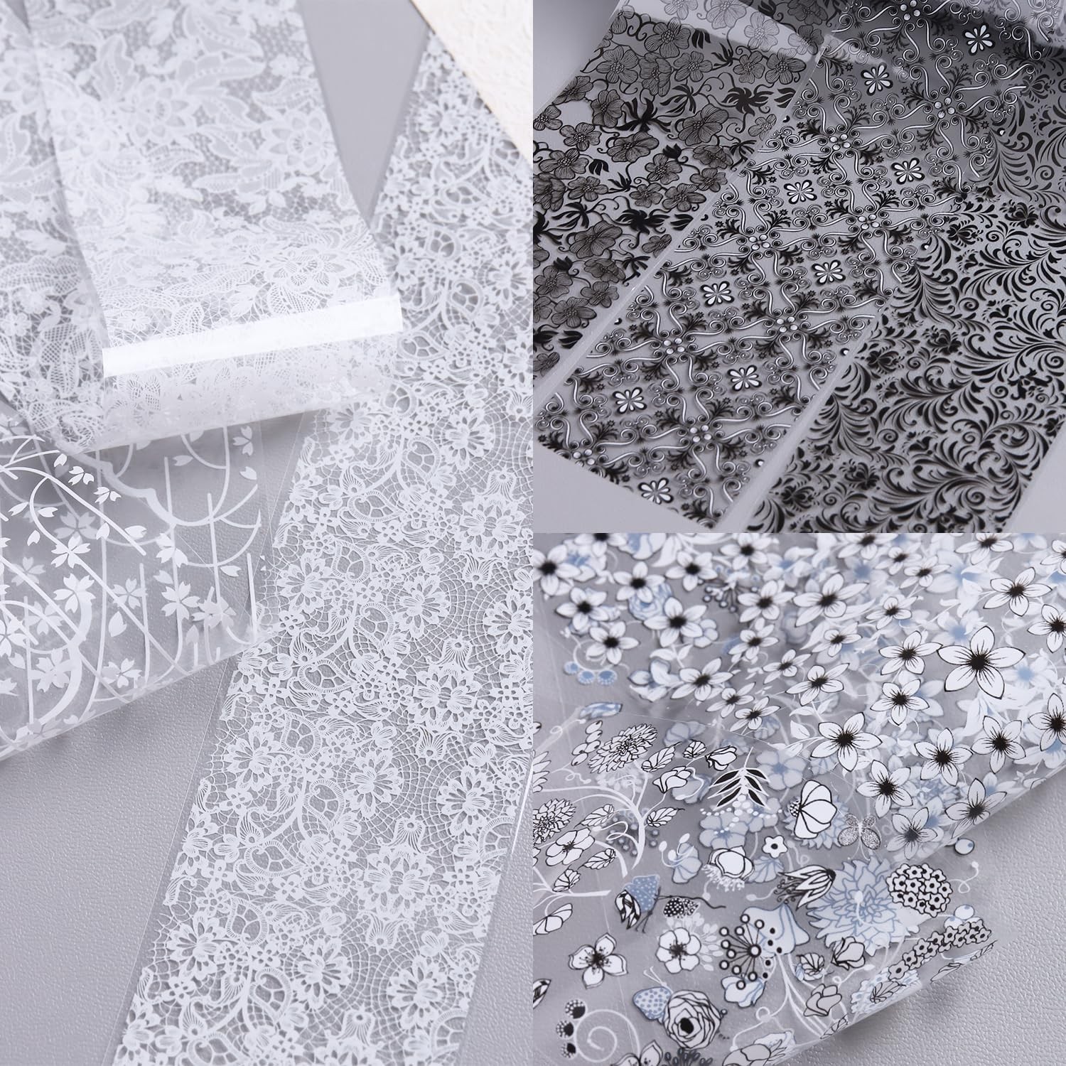 FSpronail Lace Nail Foil Transfer 10 Rolls