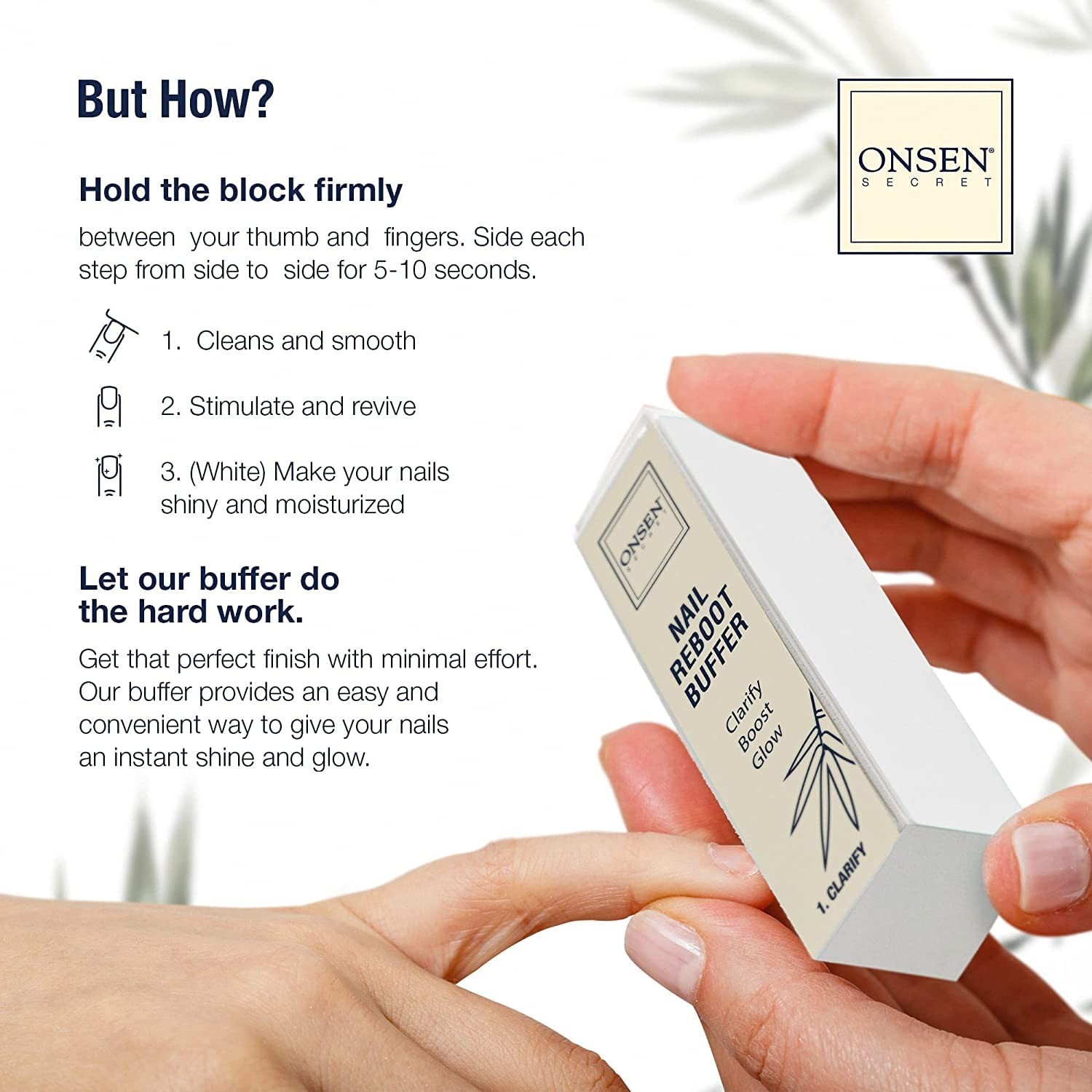 Professional Nail Buffer Block | Ultimate Shine Nail Buffing Block w/ 3 Way B…