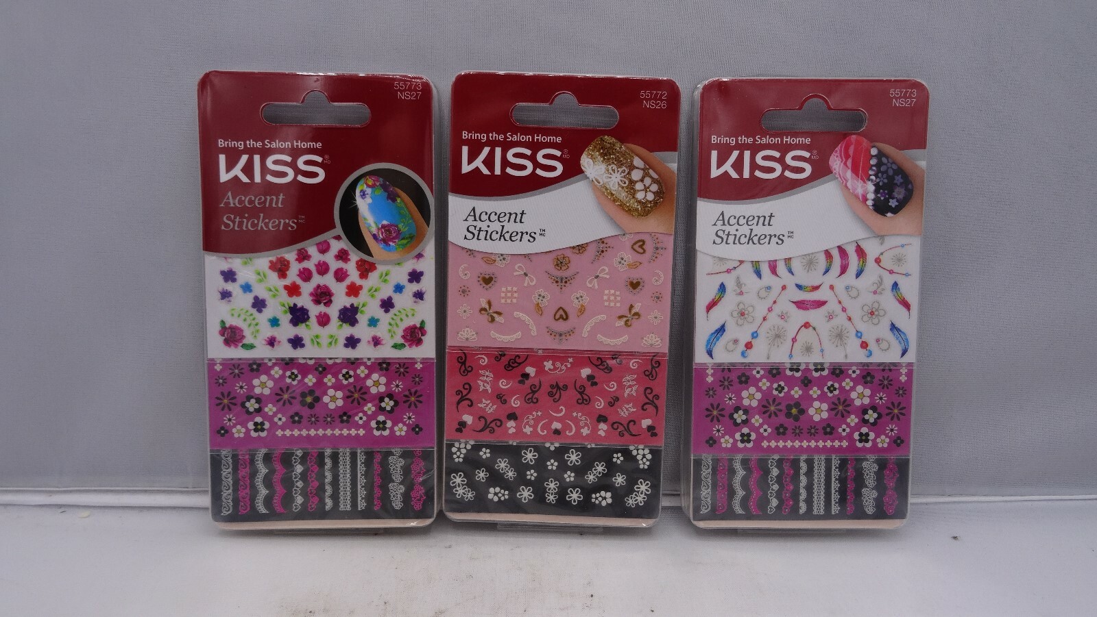 KISS NAIL ACCENT STICKERS 3 Pack.