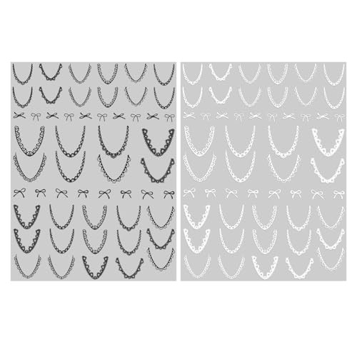 French Line Nail Art Stickers Aesthetic Lace Lines French Tip Nail Stickers