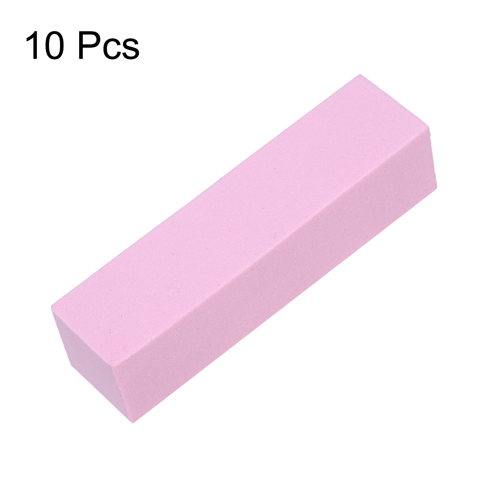 10pcs Nail Buffer Block 120 Grit Nail File for Nail Polishing Buffing, Pink