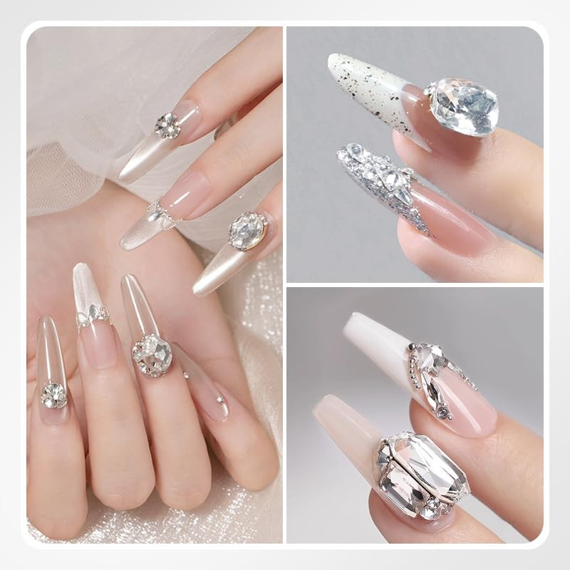 Rhinestone Glue Gel for Nails,30G Super Strong Adhesive Nail Art