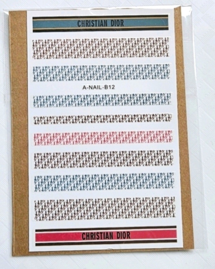 NWT NAIL ART DESIGN SELF-SEAL STICKERS TEAL & BURGUNDY CUSTOMIZABLE STRIPS N°30!