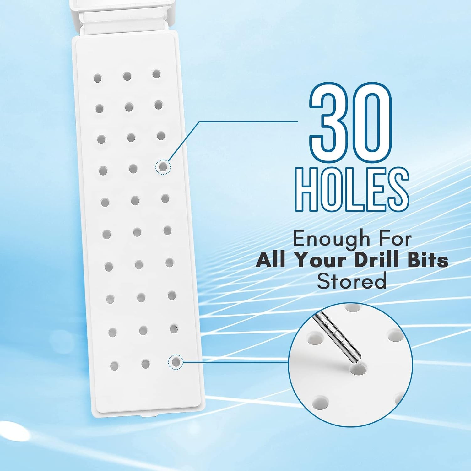 Nail Drill Bits Holder, Dustproof Stand Displayer Organizer