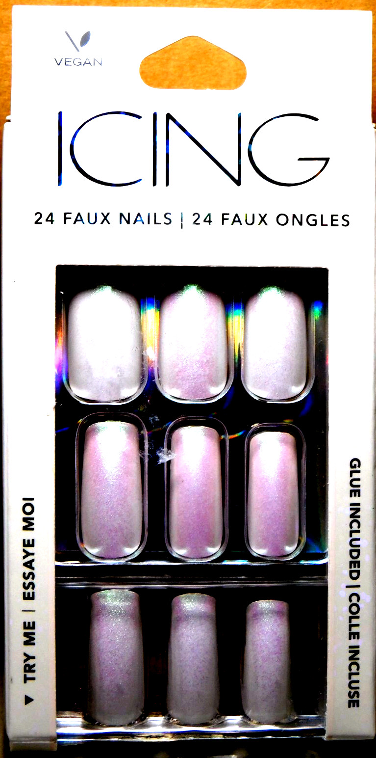 CBI Distributing Corp.~Icing 24 Faux Nails Vegan #AF.AM Baby Soft Light Pink