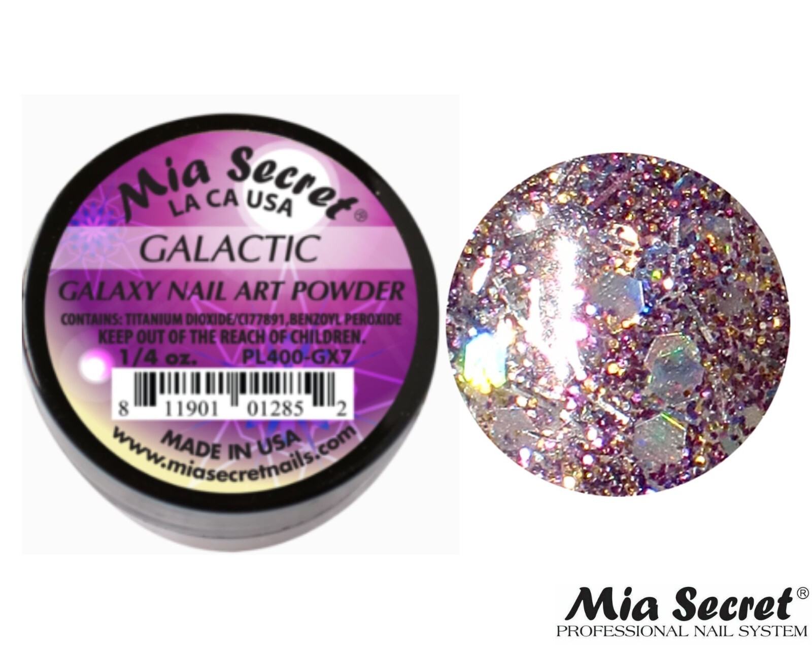 Mia Secret Nail Art Powder Galaxy Collection (GALACTIC) 1/4oz