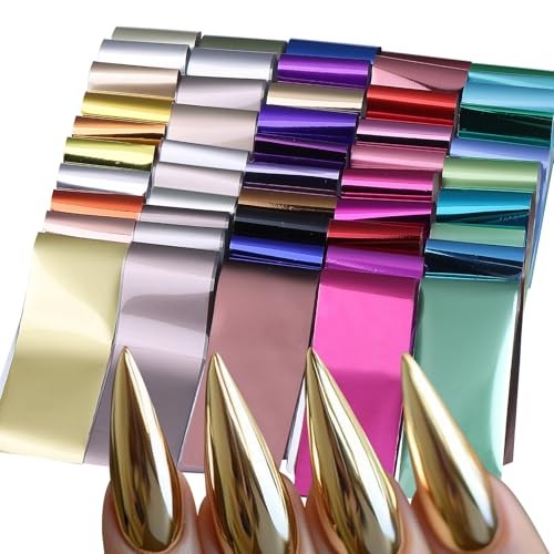 Nail Art Foils Transfer Stickers 50 Colors Metallic 50 Colors Metallic Foils