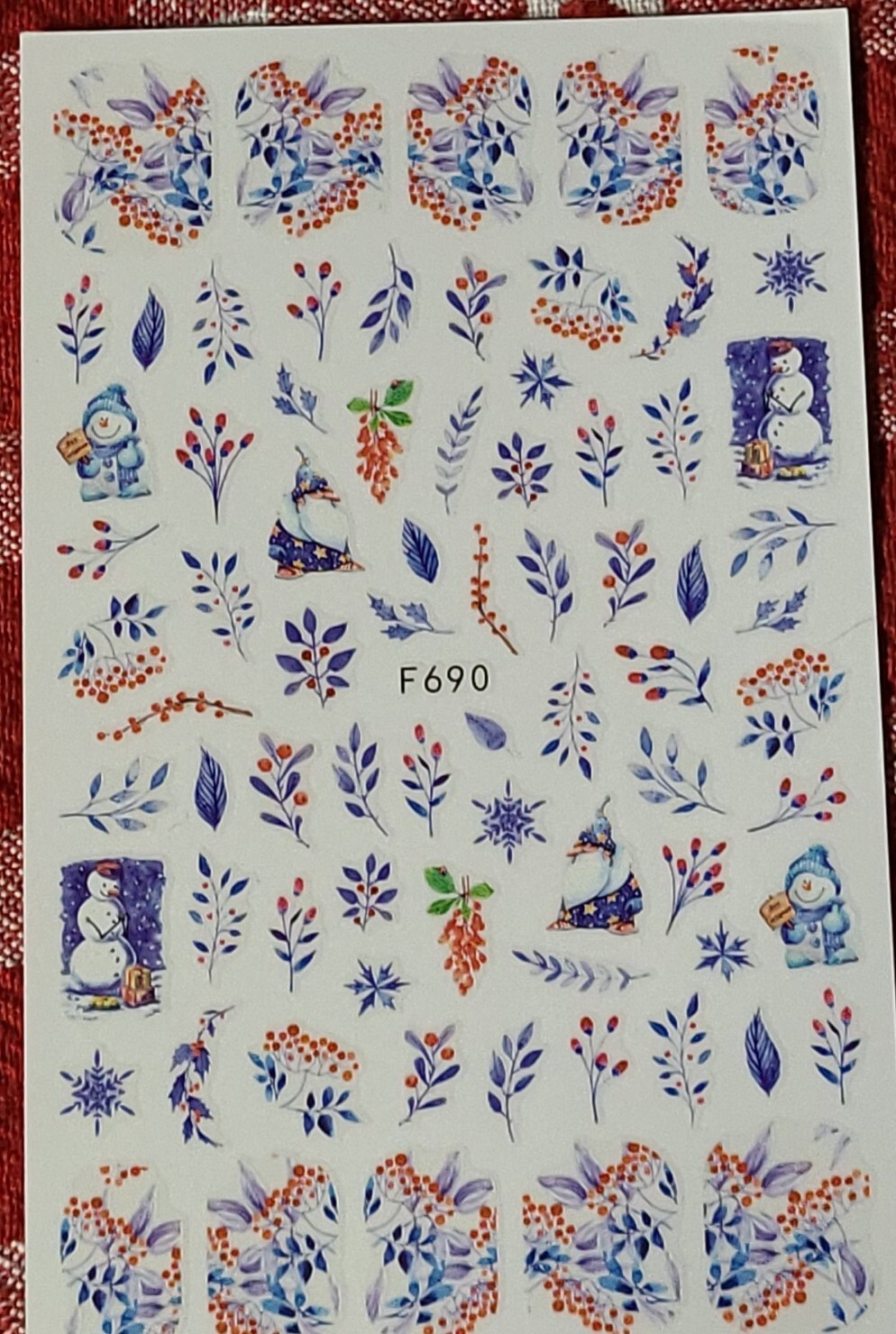 Christmas Winter Holiday Nail Stickers