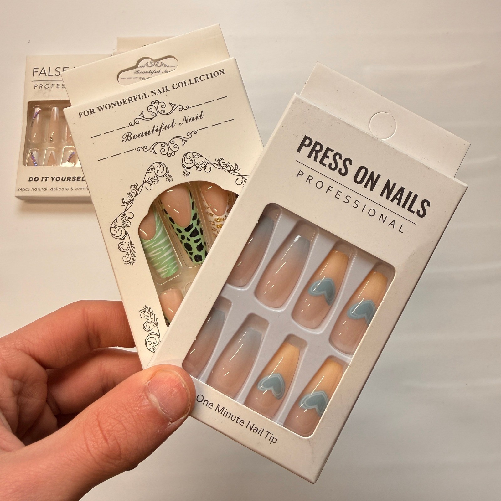 Lot of 10 Pack of 24 New False Press On Nails Assorted Designs and Colors №N23