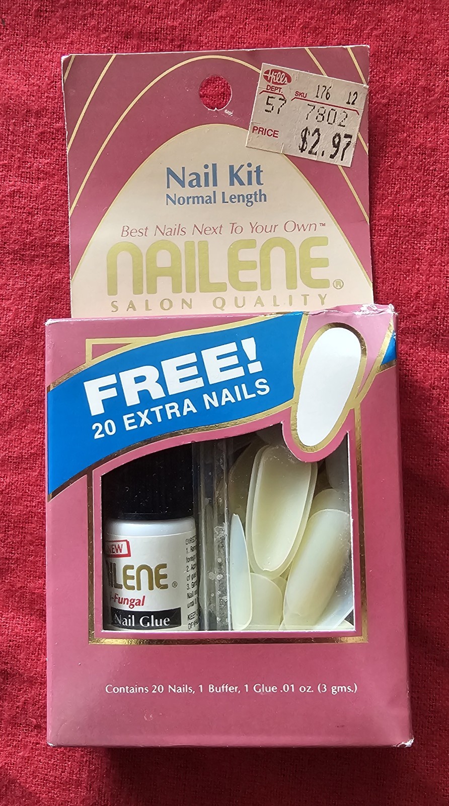 Vintage Nailene Sculptuready Active Oval Strong Thick Press On Nail Kit NOS