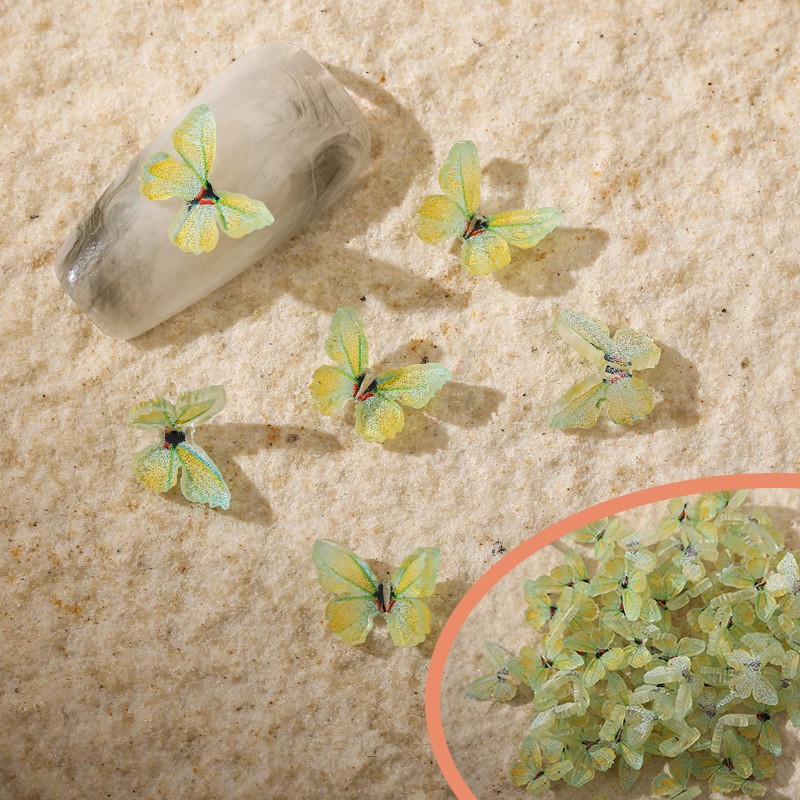 Nail art 3D butterfly painted board 3D mixed color fairy nail drill